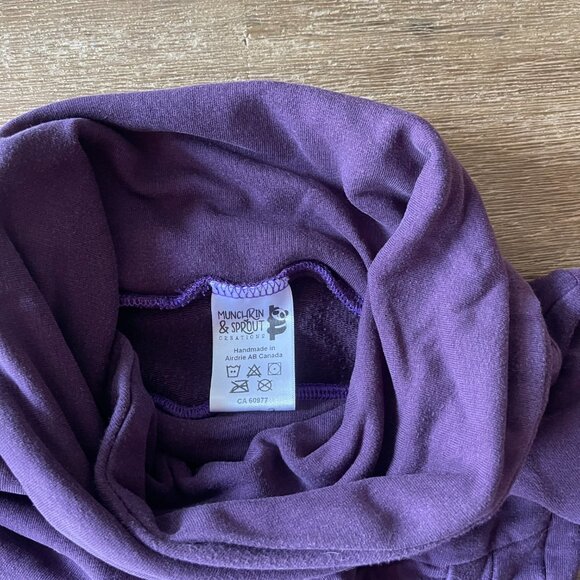 1-3Y Munchkin and Sprout Purple Grow with Me Cowl Neck Sweater, Sweatshirt - Picture 8 of 13